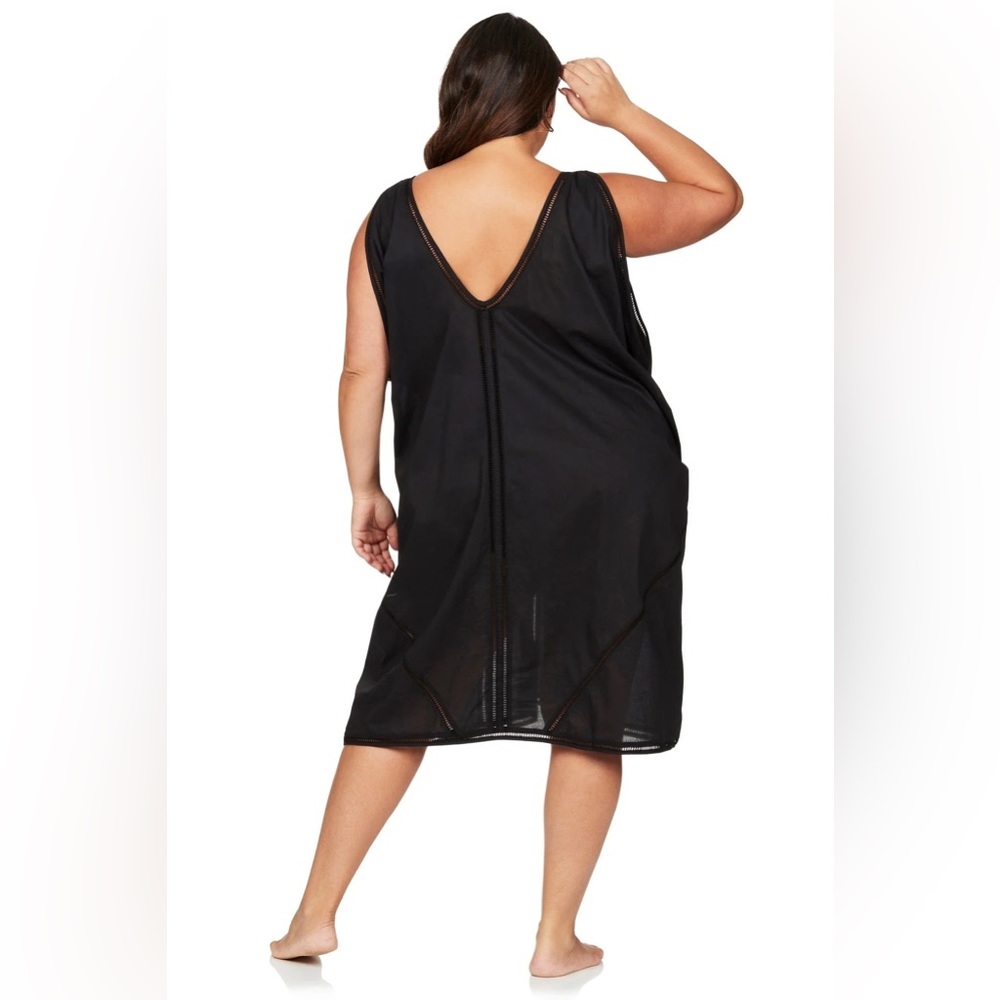 ArteSānds Land's End NWT Black Wagner Beach Dress Cover up Size 20 - 22 - Picture 3 of 7